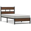 vidaXL Sengeramme i metall uten madrass brun eik 100x190 cm