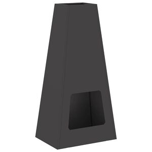 vidaXL B&aring;l Svart 50 x 35 x 100 cm Cortenst&aring;l