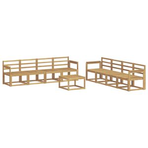 vidaXL Utend&oslash;rs sofa-sett 9 pcs Hvit 59 x 59 x 37 cm Solid akasietre