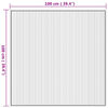 vidaXL Teppe firkantet naturell 100x100 cm bambus