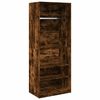 vidaXL Garderobe r&oslash;kt eik 80x50x200 cm konstruert tre
