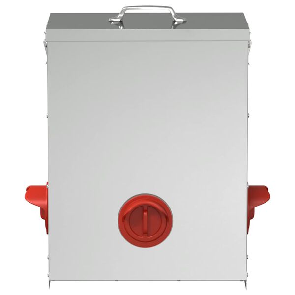 vidaXL H&oslash;nsefutteral s&oslash;lv 32,5 x 20,5 x 43 cm Galvanisert St&aring;l