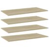 vidaXL Hylleplater 4 stk sonoma eik 100x50x1,5 cm sponplate