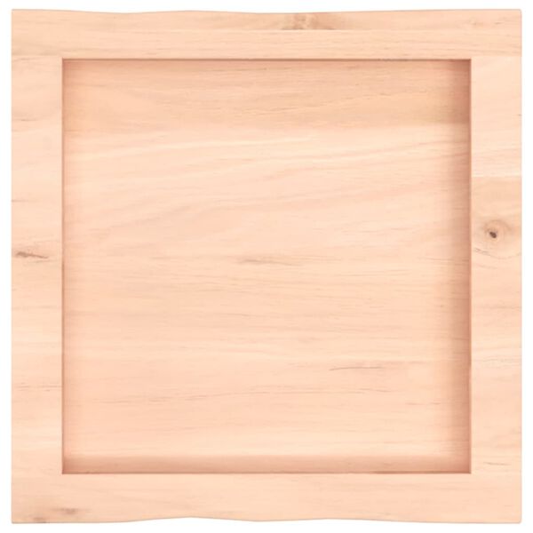 vidaXL Bordplate 40x40x(2-6) cm ubehandlet heltre eik naturlig kant