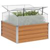 vidaXL Hageplanter med drivhus Lys Brun 100 x 100 x 77 cm