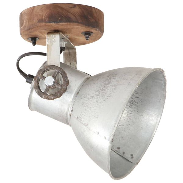 vidaXL Industrielle vegg-/taklamper 2 stk s&oslash;lv 20x25 cm E27