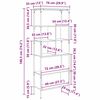 vidaXL Bokhylle Gamle tre 76 x 33 x 188,5 cm Konstruert tre
