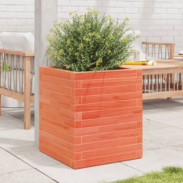 vidaXL Plantekasse voksbrun 40x40x46 cm heltre furu