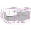 vidaXL Hagesofaer med puter 7 deler brun polyrotting akasie