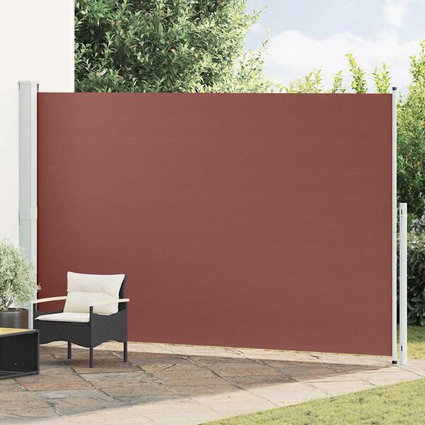 vidaXL Uttrekkbar sidemarkise 220x500 cm brun