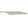vidaXL Manuell markiseramme med LEDs Beige og Hvit 4 &times; 3,5 m