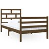 vidaXL Sengeramme honningbrun 90x190 cm Single heltre