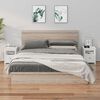 vidaXL Nattbord 2 stk hvit 40x35x49 cm heltre furu