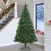 vidaXL Kunstig juletre med 300 LED gr&oslash;nn 240 cm PVC og St&aring;l og Plast