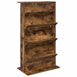 vidaXL Magasinreol R&oslash;kt eik 70 x 41 x 126 cm Konstruert tre