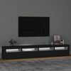 vidaXL TV-benk med LED-lys svart 240x35x40 cm
