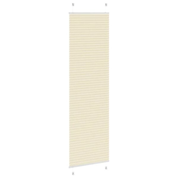 vidaXL pliss&eacute;gardin krem 55x200 cm Stoff Bredde 54,4 cm Polyester