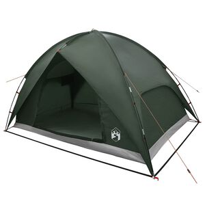 vidaXL Camping Telt med Regntrekk Vanntett 4-personers Army gr&oslash;nn