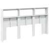 vidaXL Hodegavl skap med LED hvit 180x17x102 cm