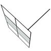 vidaXL Dusjvegg svart 140x195 cm halvfrostet ESG-glass
