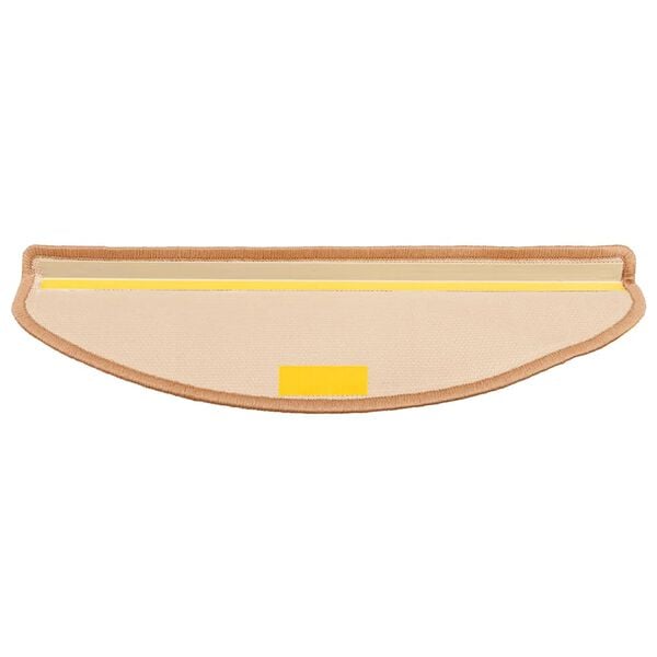 vidaXL Selvklebende trappematter 15 stk beige 65x21x4 cm