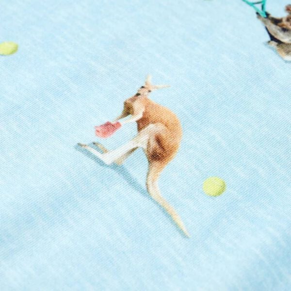 T-skjorte for barn lyseblå melert 92