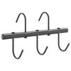 vidaXL Hodelagshenger med 5 svingbare kroker svart st&aring;l