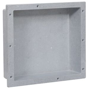 vidaXL Veggnisje til dusj matt gr&aring; 41x36x10 cm