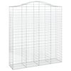 vidaXL Gabionkurv buet 200x50x220/240 cm galvanisert jern