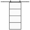vidaXL Skyved&oslash;r med monteringssett svart 90x205 cm ESG-glass