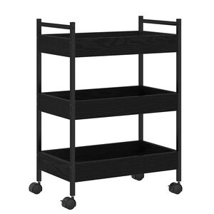 vidaXL Kj&oslash;kkenvogn Svart eik 50 x 30 x 70 cm Konstruert tre