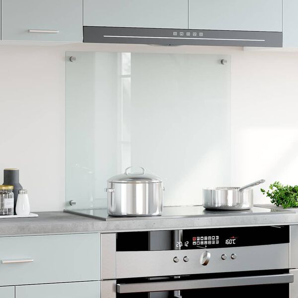 vidaXL Kjøkkenplate gjennomsiktig 70x60 cm herdet glass