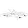 vidaXL Elektrisk Justerbar Seng Ramme Hvit 90 x 213 cm St&aring;l