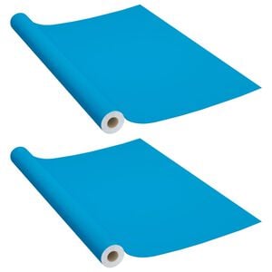 vidaXL Selvklebende m&oslash;belfolier 2 stk 500x90 cm PVC asurbl&aring;