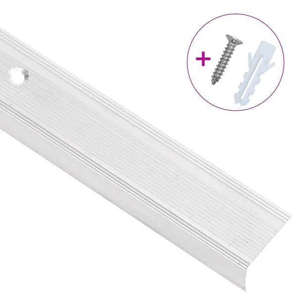 vidaXL Trappeneser L-form 5 stk aluminium 100 cm s&oslash;lv