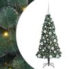 vidaXL Kunstig Forh&aring;ndsbelyst Juletre med Kule Sett gr&oslash;nn 120 cm PET