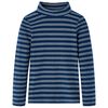 T-skjorte for barn med lange ermer marinebl&aring; 128