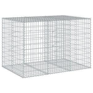 vidaXL Gabionkurv med deksel 150x100x100 cm galvanisert jern