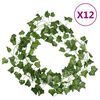 vidaXL Ef&oslash;ykranser 12 stk gr&oslash;nn 200 cm