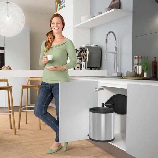 Hailo Skapboks Compact-Box størrelse M 15 L rustfritt stål 3555-101