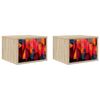 vidaXL Vegghengt nattbord HEESCH 2 stk. Sonoma eik 36 x 33 x 25 cm