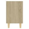 vidaXL Nattbord med ben i heltre sonoma eik 40x30x50 cm