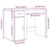 vidaXL Skrivebord med skuff Svart Eik 100 x 49 x 74 cm Konstruert tre