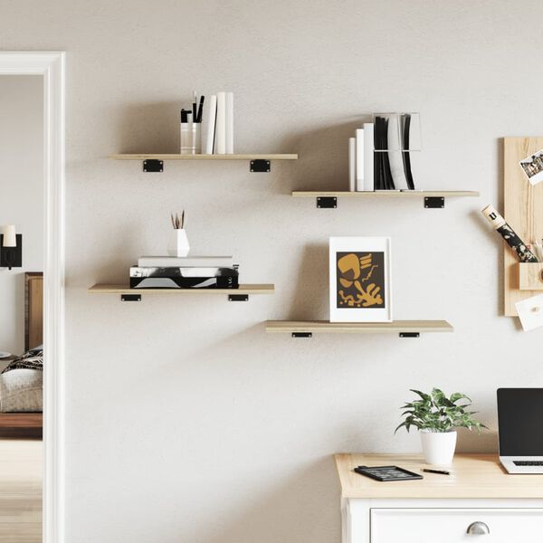 vidaXL Hylleplater 4 stk sonoma eik 60x30x1,5 cm sponplate