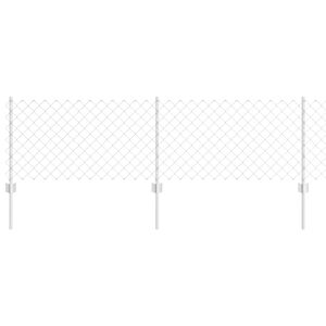 vidaXL Kjedet link gjerde med stolpe 10 x 0,6 m (B x H)