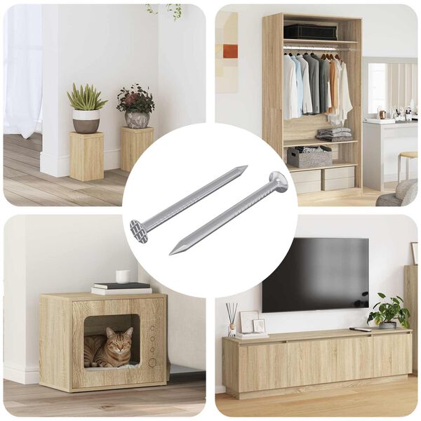 vidaXL Confirmatskruer 2 pcs s&oslash;lv &Oslash;5 x 40 mm Metall