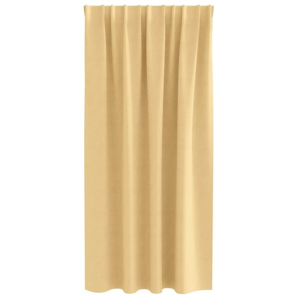 vidaXL M&oslash;rkleggende Gardiner med Ringer 2 pcs Beige 175 x 140 cm