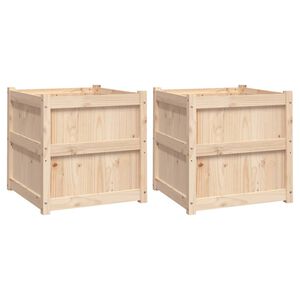 vidaXL Plantekasser 2 stk heltre furu