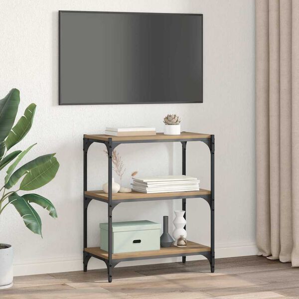 vidaXL Bokskap artisan eik 60 x 33 x 70,5 cm Ingeni&oslash;rtre og jern