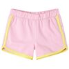 vidaXL Barneshorts med trim knallrosa 128